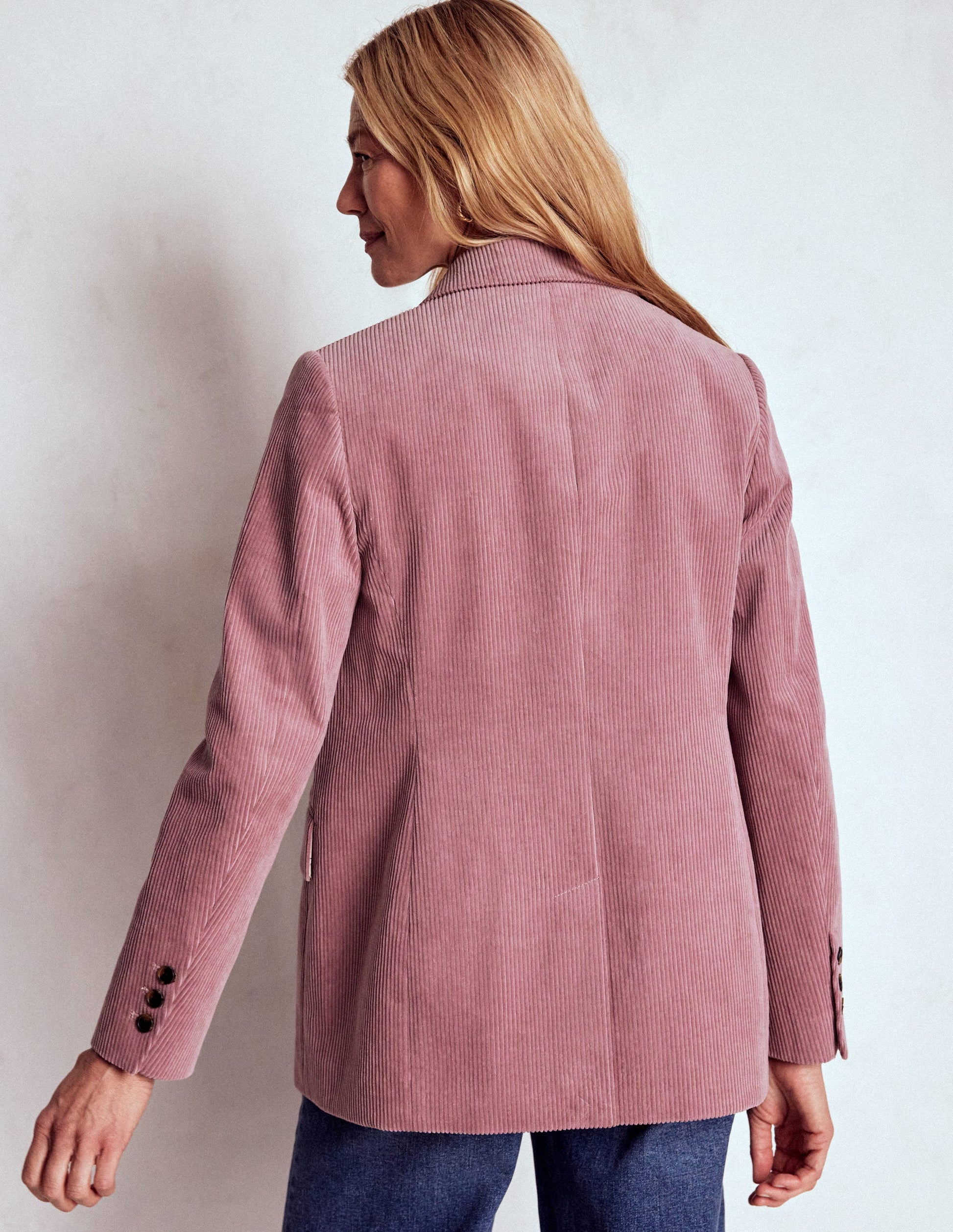 Woodbridge Cord Blazer-Blushing Rose-4