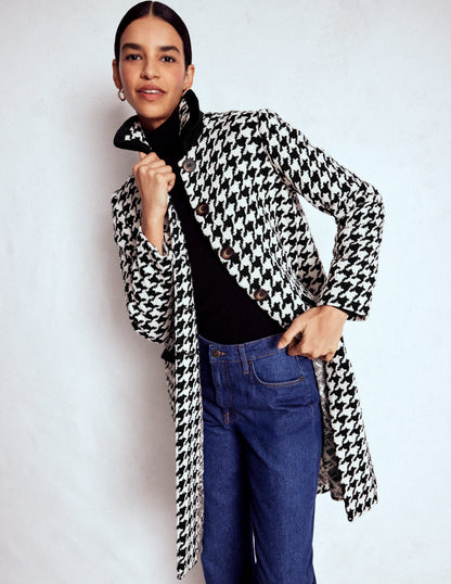 Edinburgh Swing Coat-Black Dogstooth-7