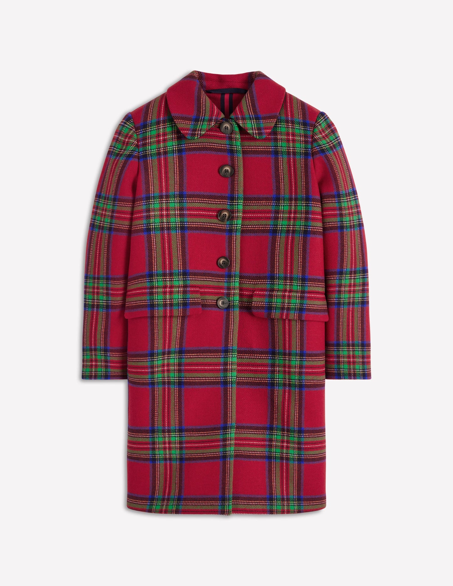 Edinburgh Swing Coat-Red, Blue and Green Check