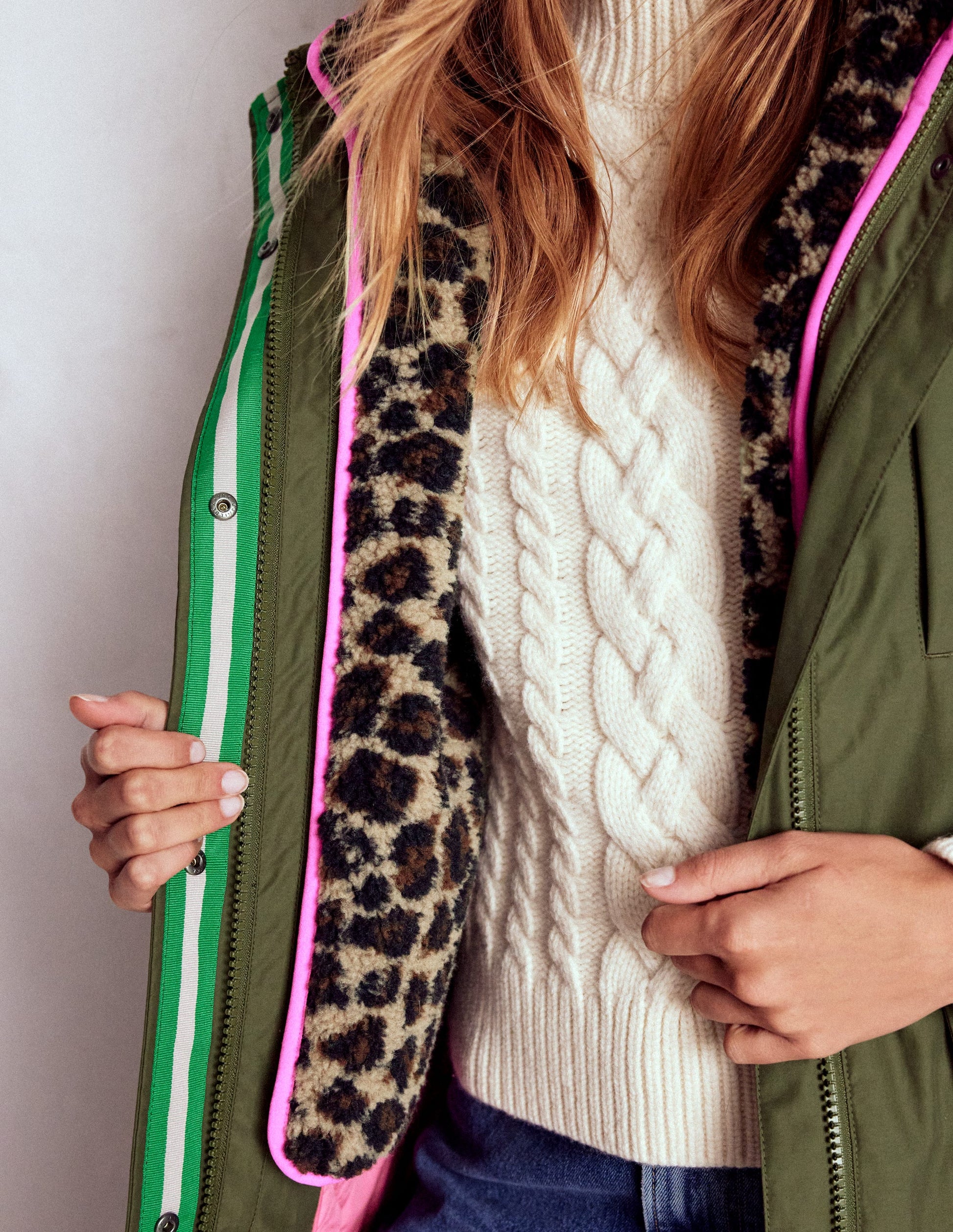 4-In-1 Hooded Parka-Green, Navy, Leopard Borg-5