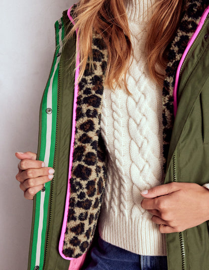 4-In-1 Hooded Parka-Green, Navy, Leopard Borg-5