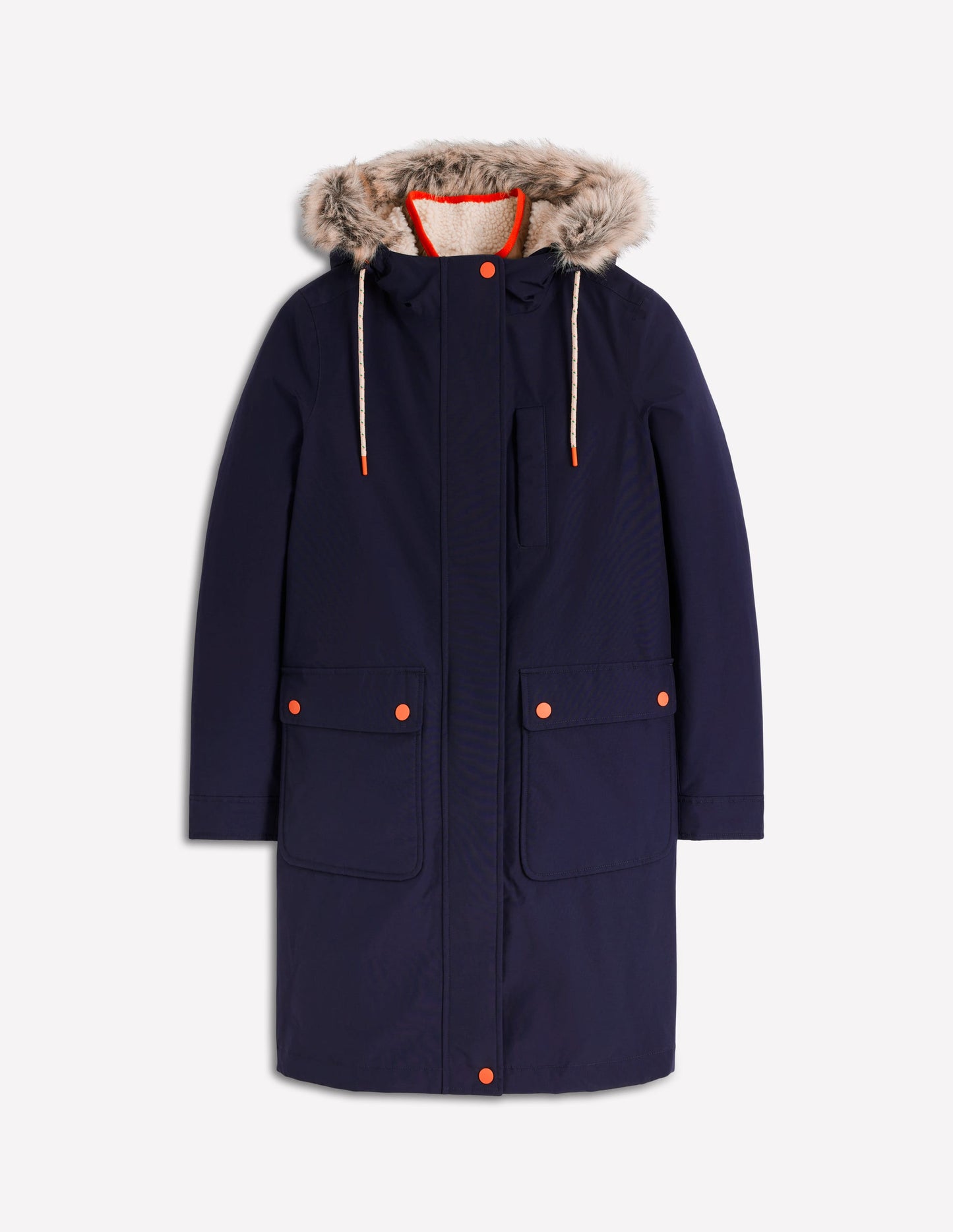 4-In-1 Hooded Parka-Navy, Green, Natural Borg
