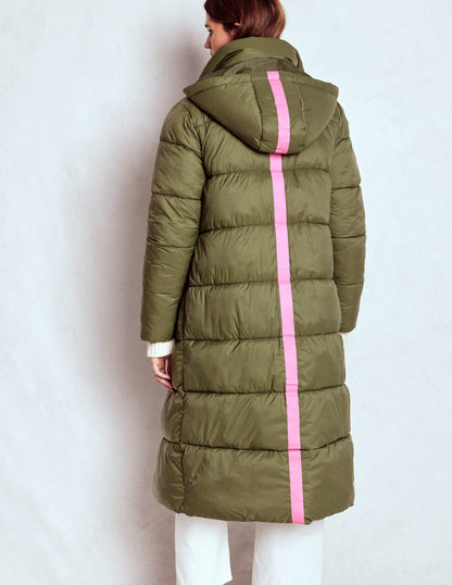 Longline Padded Coat-Woodland Green-3