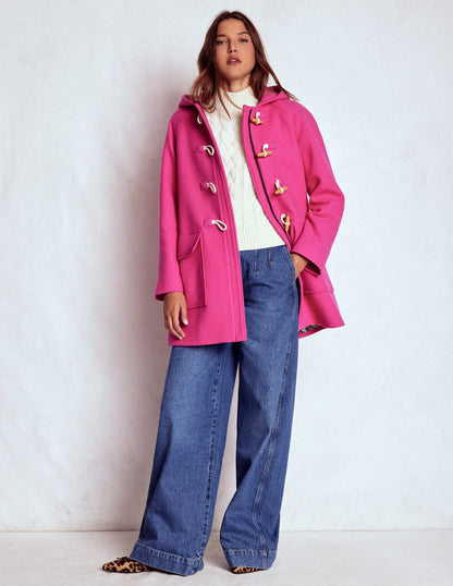 Swing Duffle Coat-Pink Peony-2