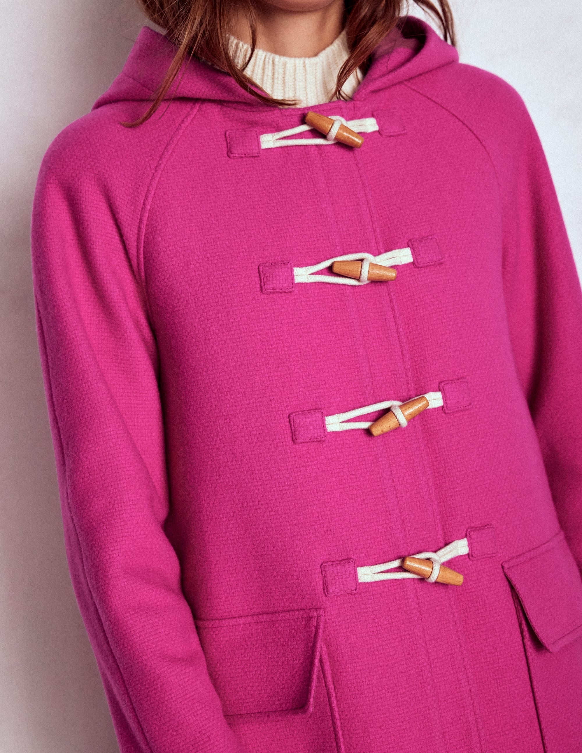 Swing Duffle Coat - Pink Peony | Boden Global