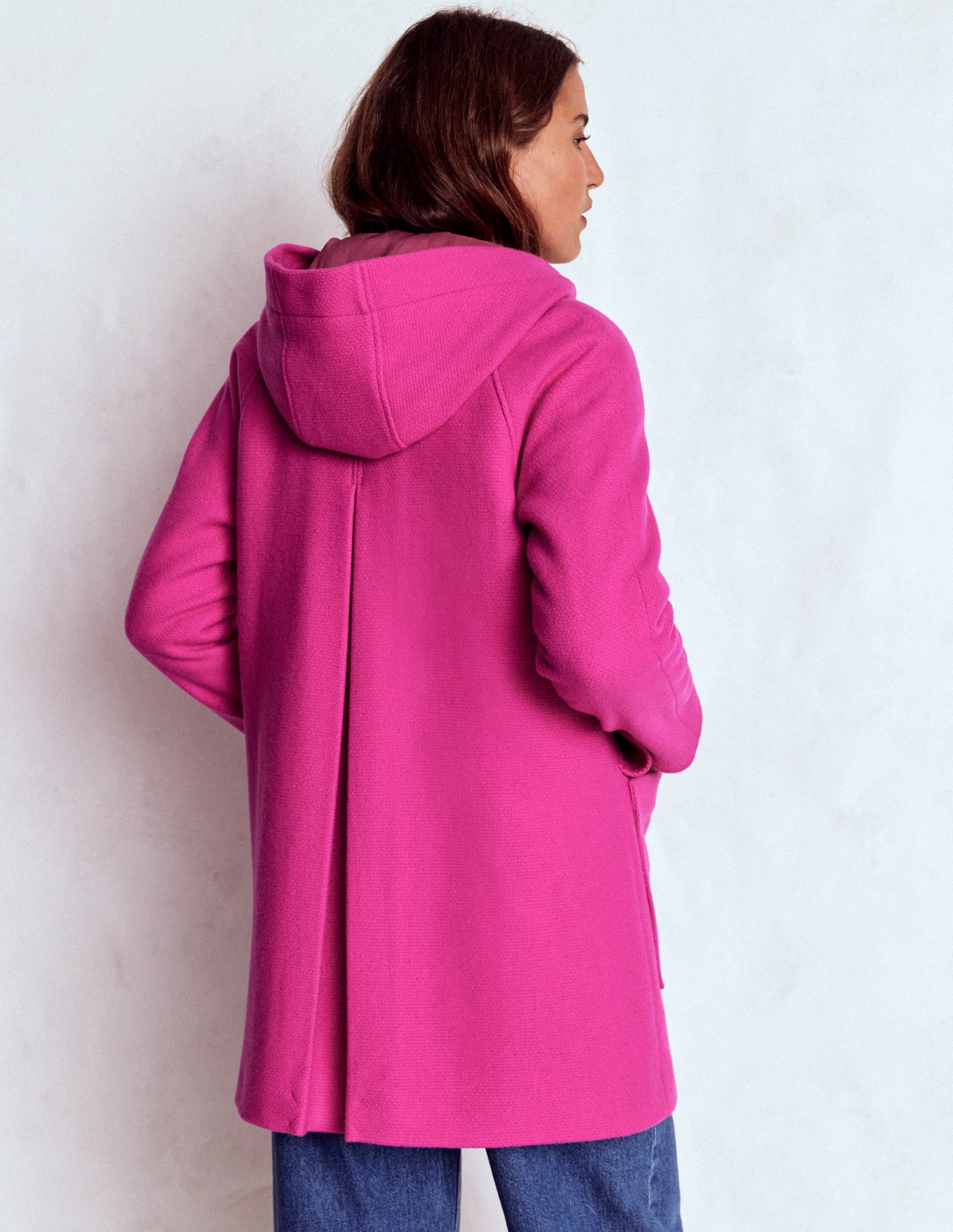 Swing Duffle Coat-Pink Peony | Boden Global