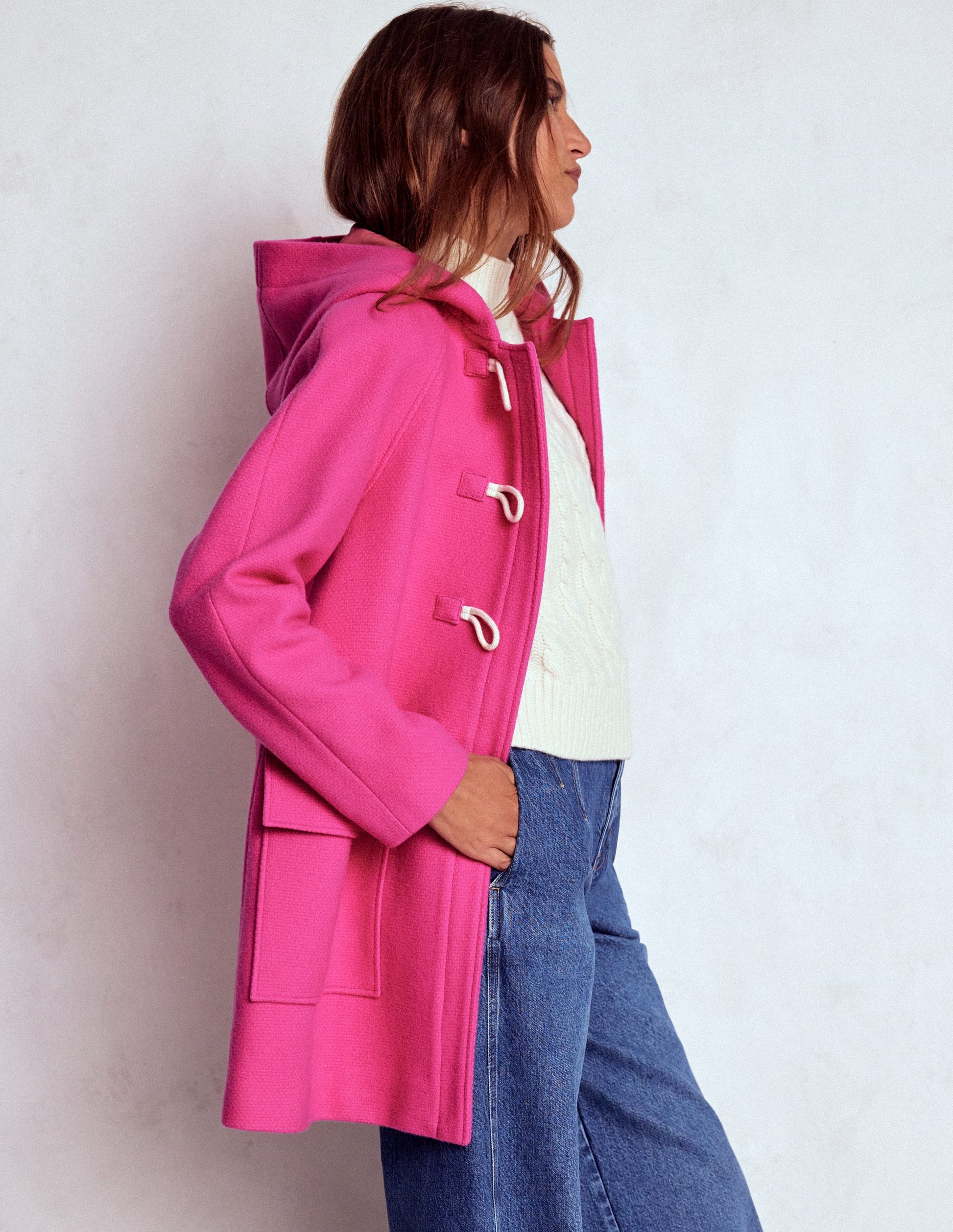 Swing Duffle Coat-Pink Peony-6