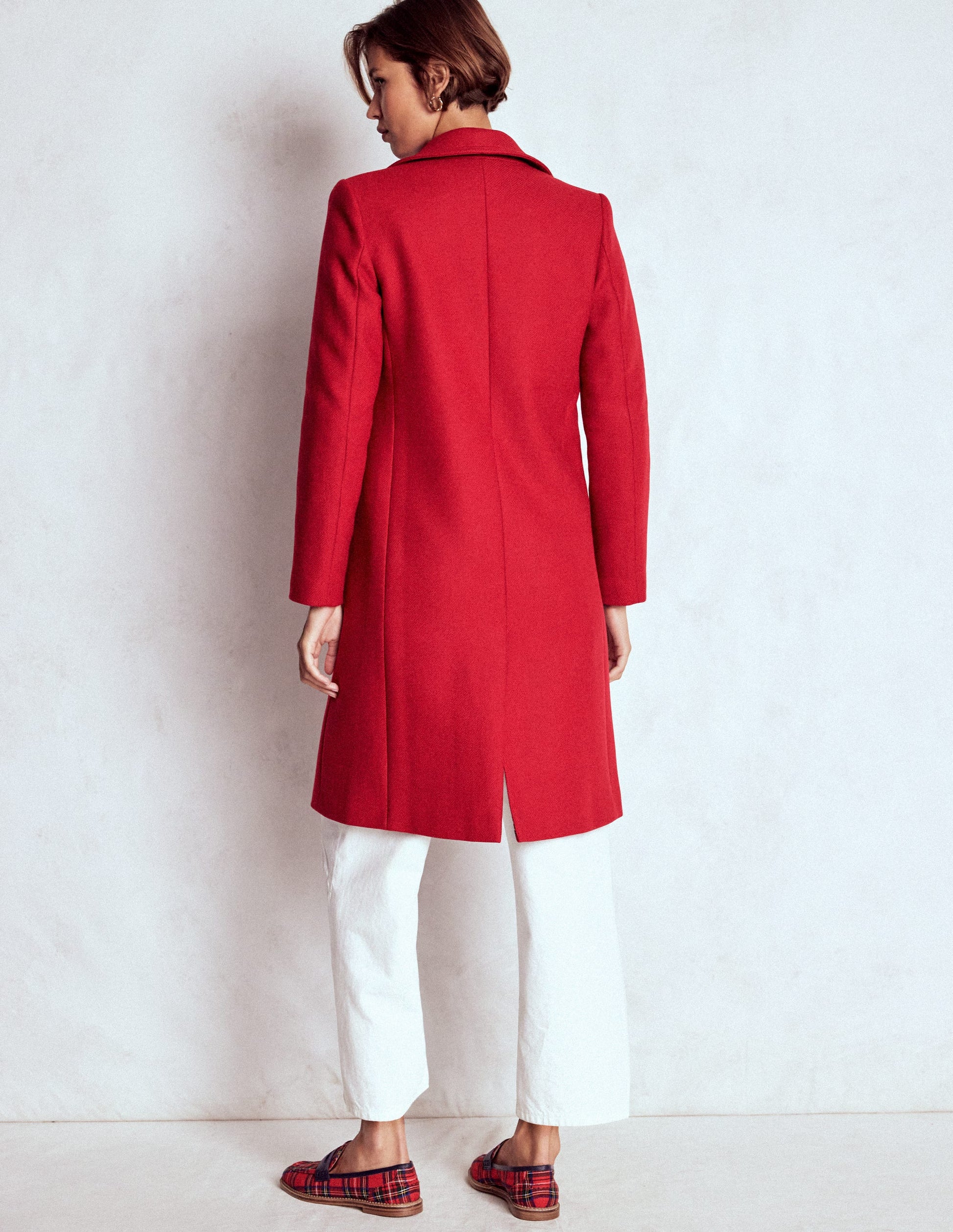 Newport Wool Coat-Cranberry Red-4