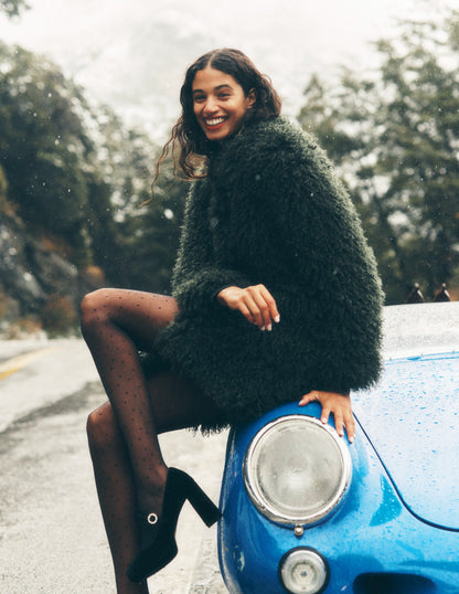 Faux Fur Coat-Kale Leaf, Faux Fur-2
