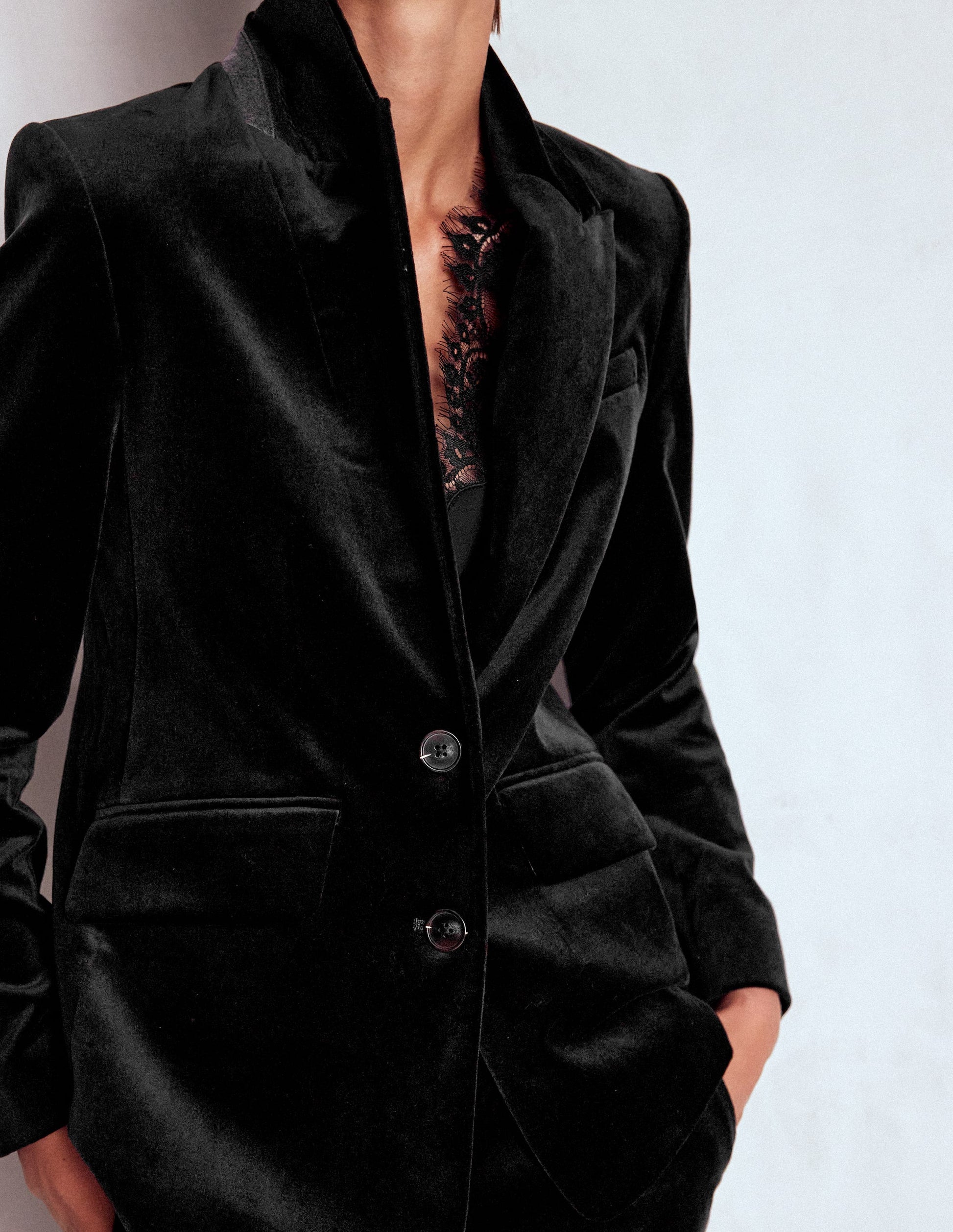 Stamford Velvet Blazer-Black-3