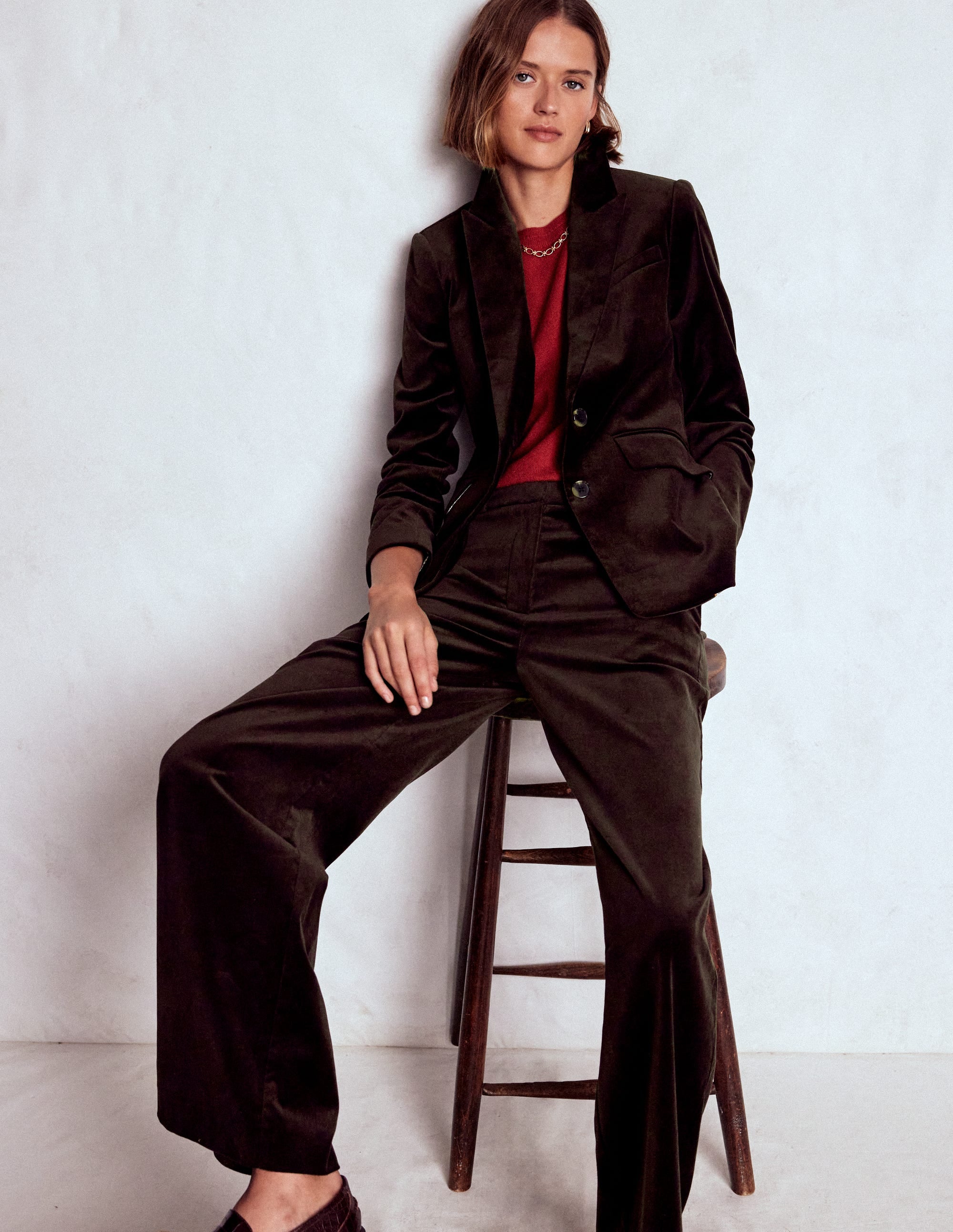 Stamford Velvet Blazer-Espresso - Image 1