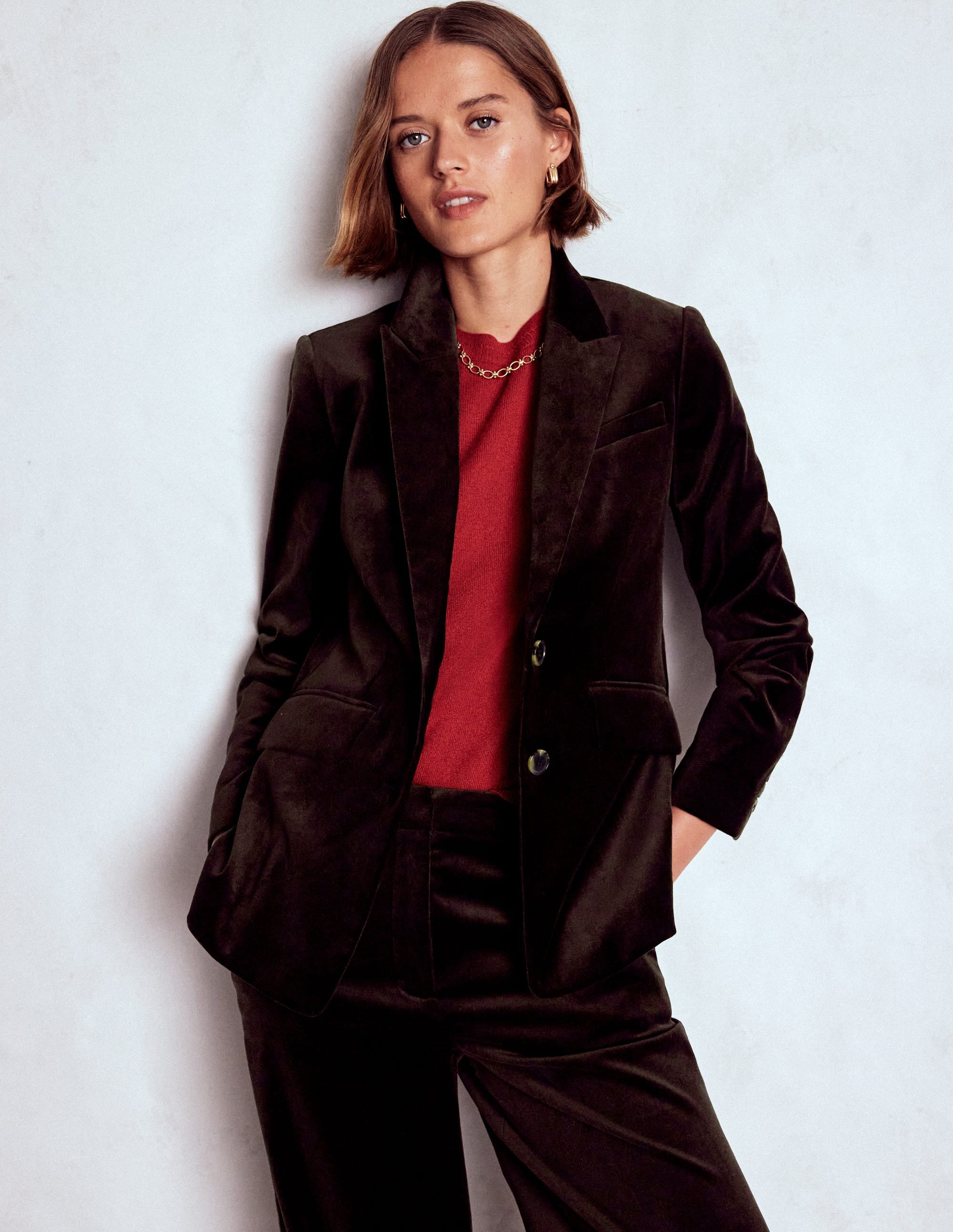 Stamford Velvet Blazer-Espresso - Image 5