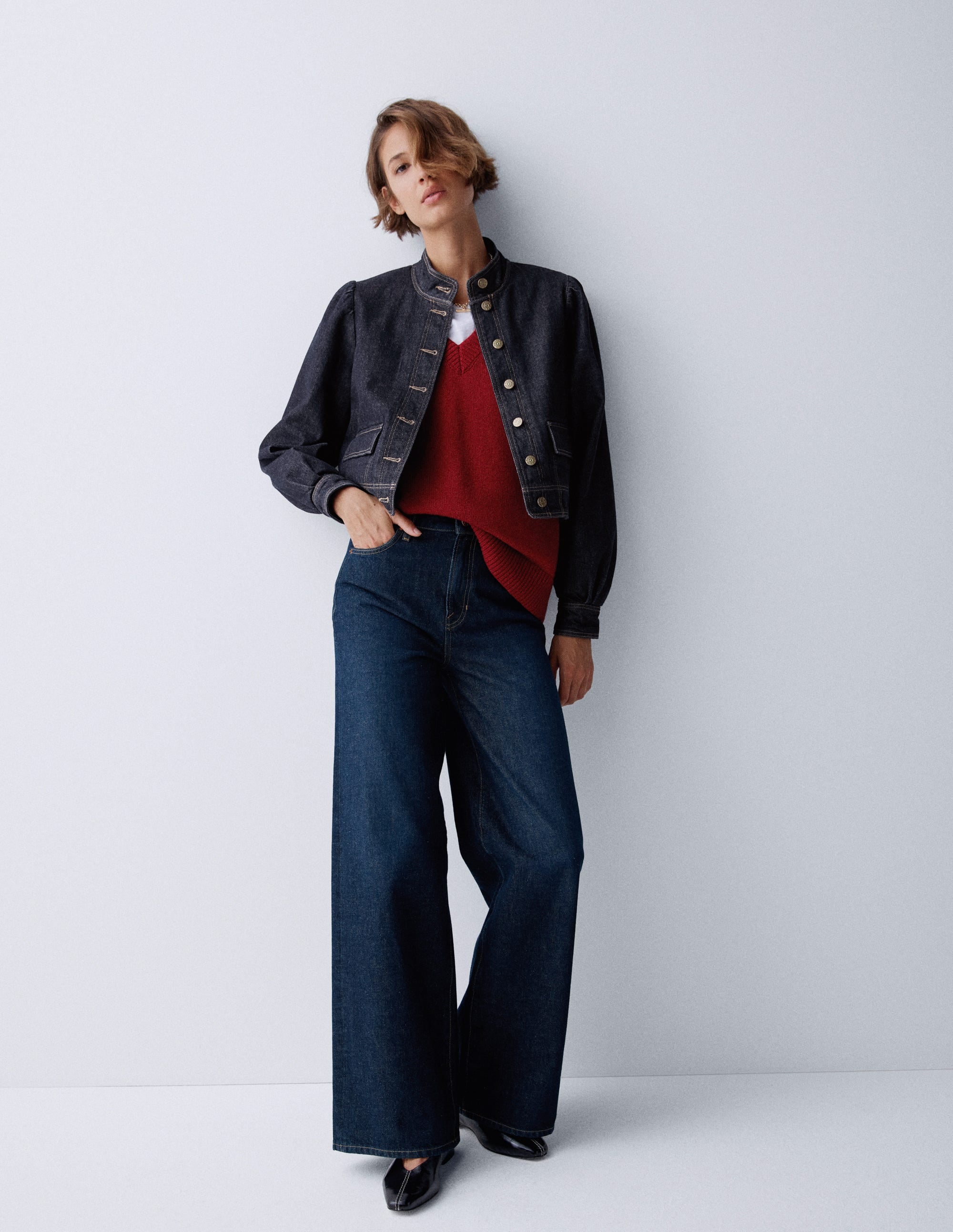 Topstitch Denim Jacket-Indigo - Image 6