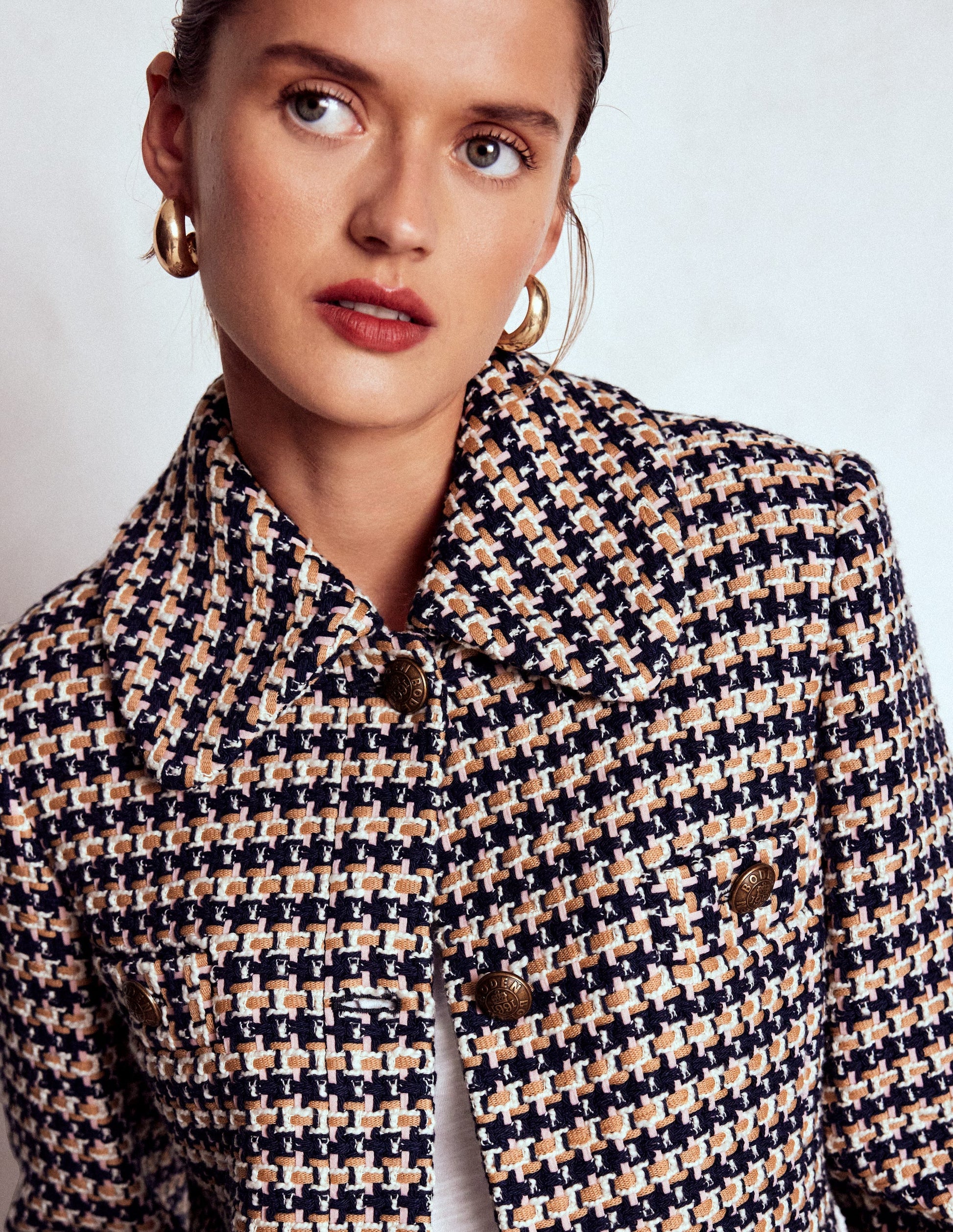 Button Up textured Jacket-CAMEL AND PINK TEXTURE-3