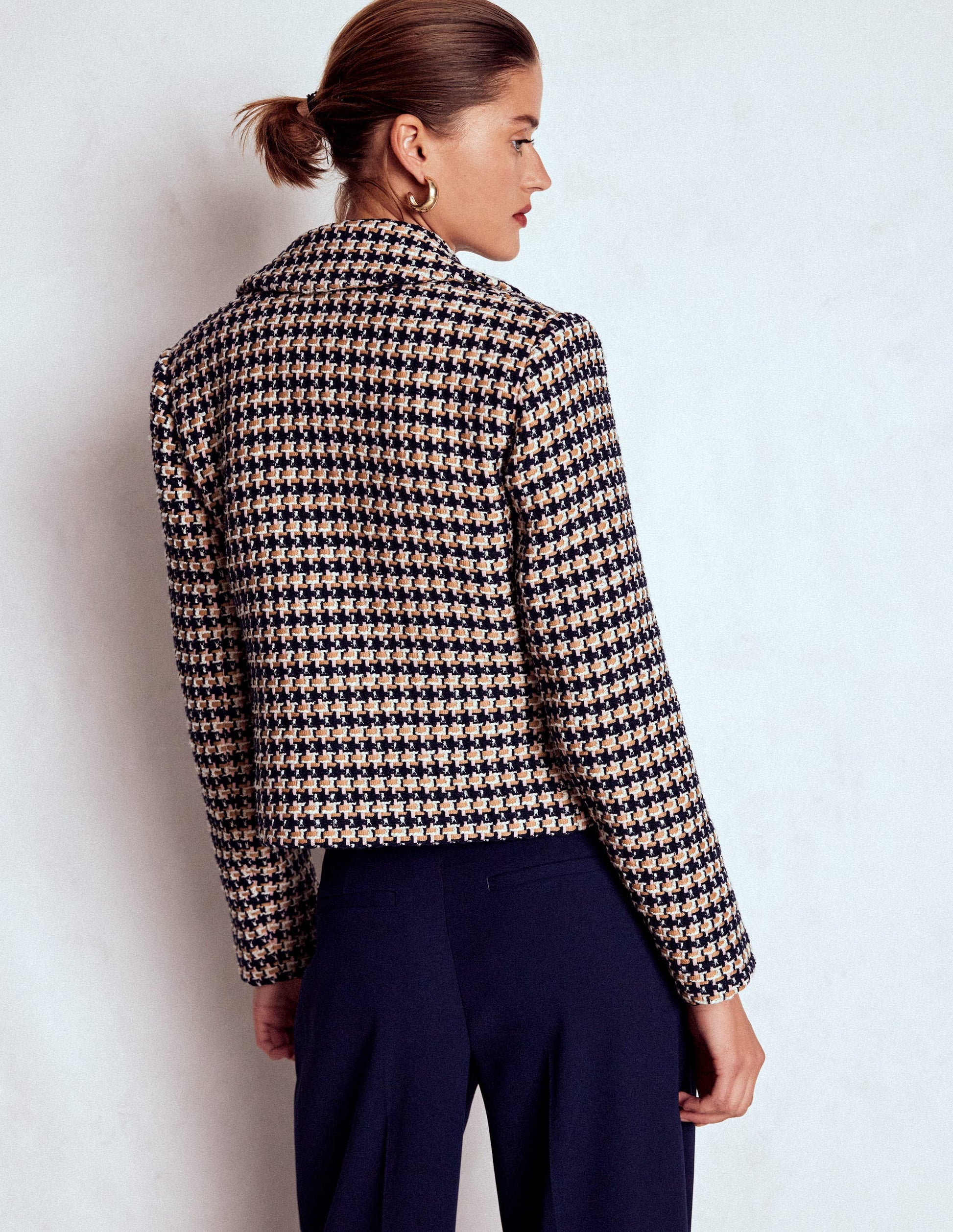 Button Up textured Jacket-CAMEL AND PINK TEXTURE-4