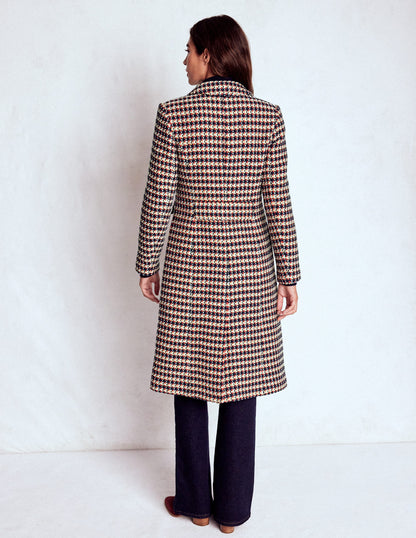 Pocket Detail Coat-Camel, Navy Red-4