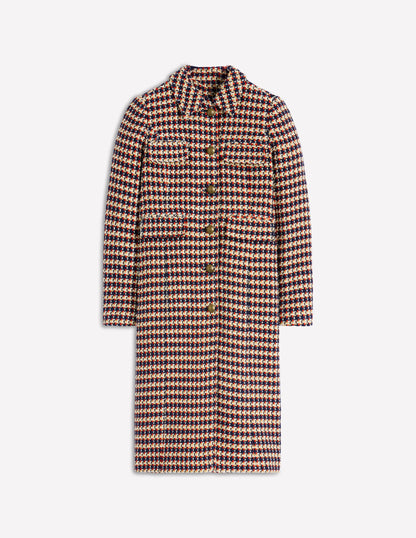 Pocket Detail Coat-Camel, Navy Red-6