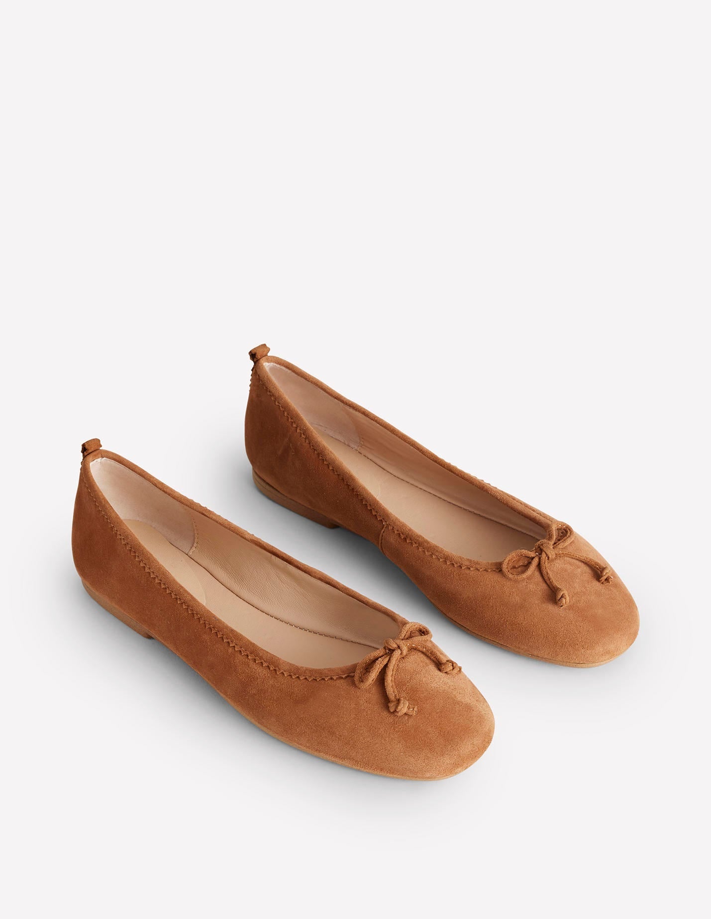 Kitty Flexi Sole Ballet Pumps-Ginger Snap Suede | Boden Global