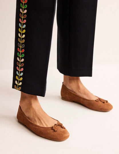 Kitty Flexi Sole Ballet Pumps-Ginger Snap Suede-2