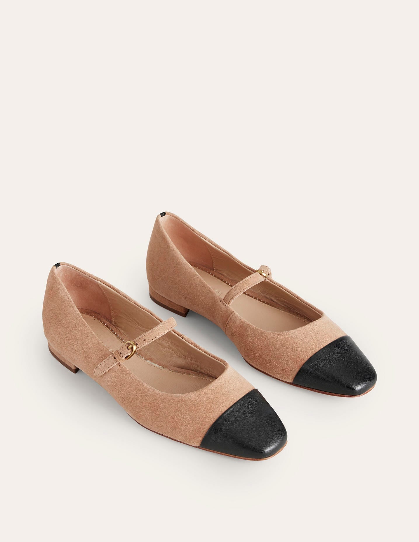 Penelope Mary Jane Flat-Latte Suede-3