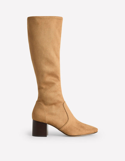 Stretch Knee Heel Boots-Acorn-1