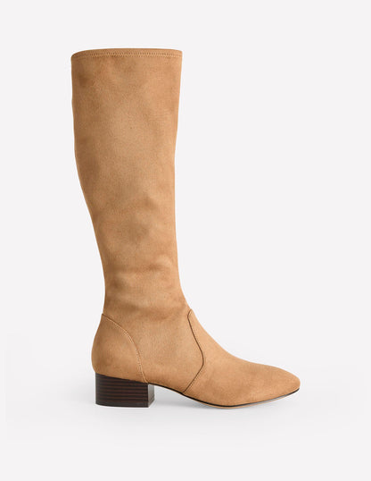Flat Stretch Knee Boots-Acorn-2