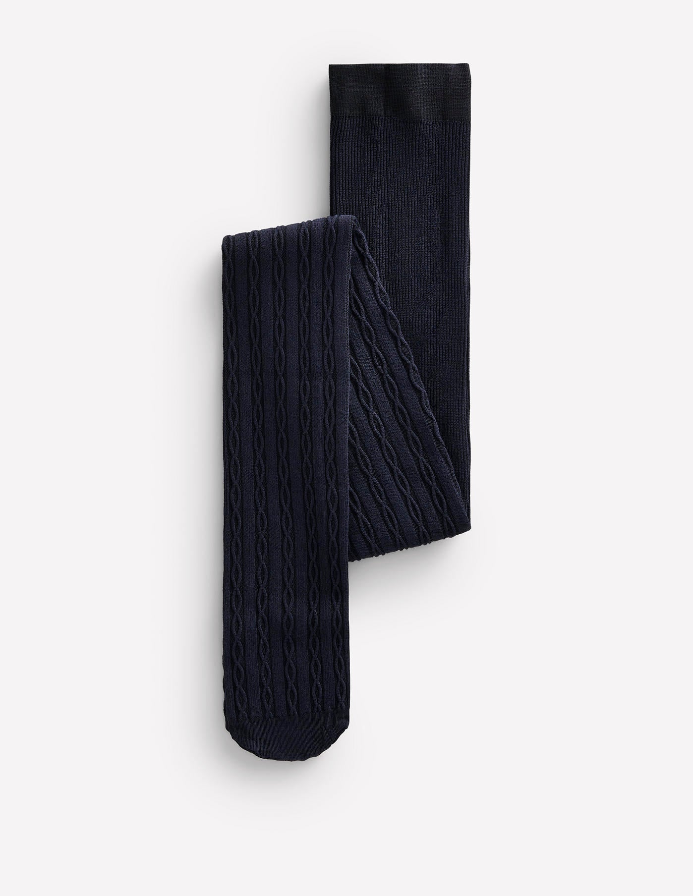 Cable Knit Tights-Navy-1