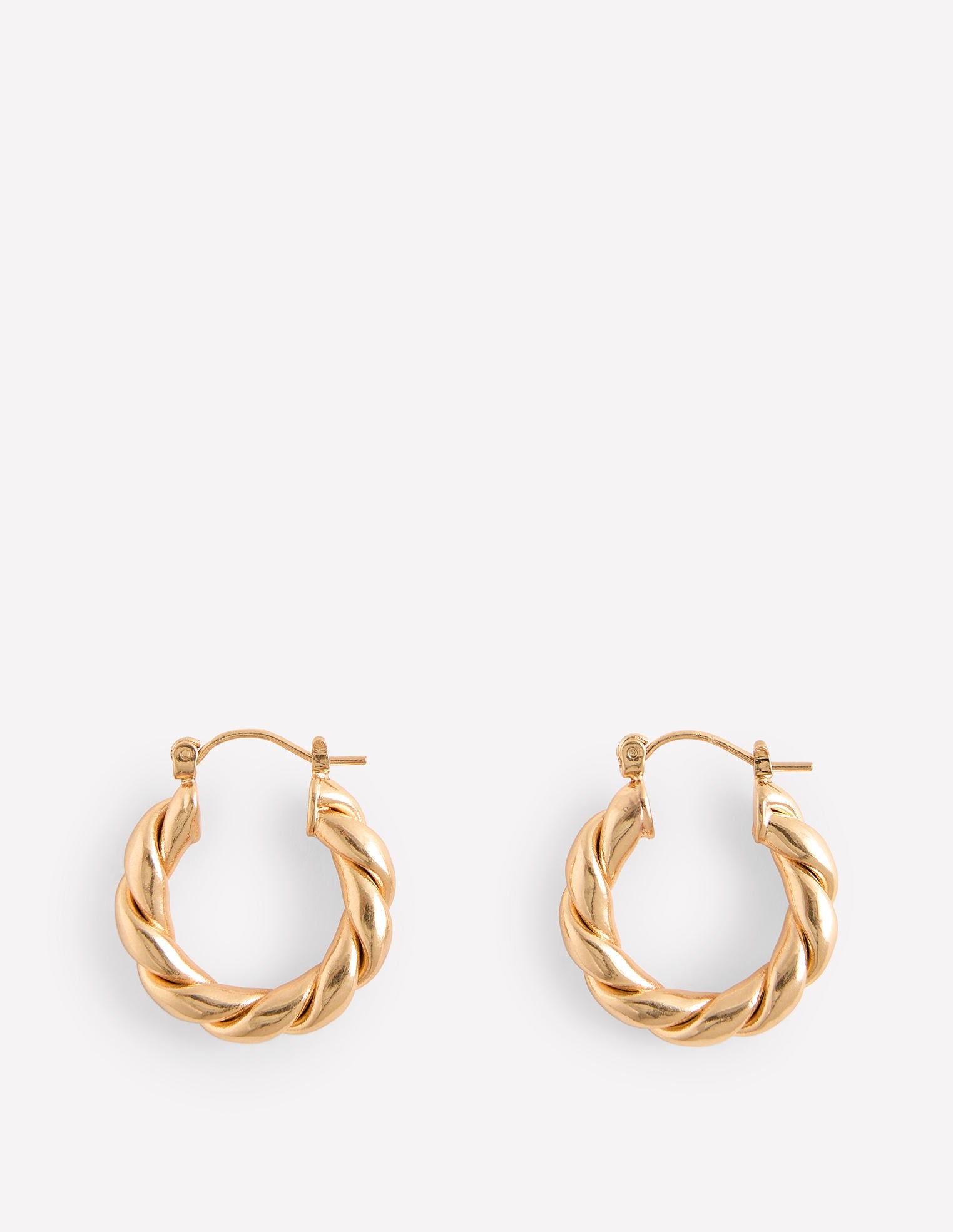Chunky Twist Hoops-Gold Colour-1