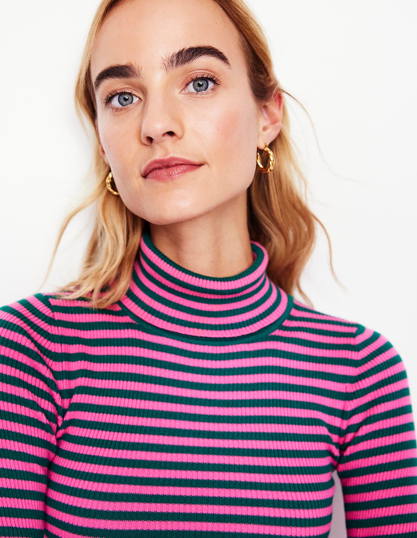 Chunky Twist Hoops-Gold Colour-2