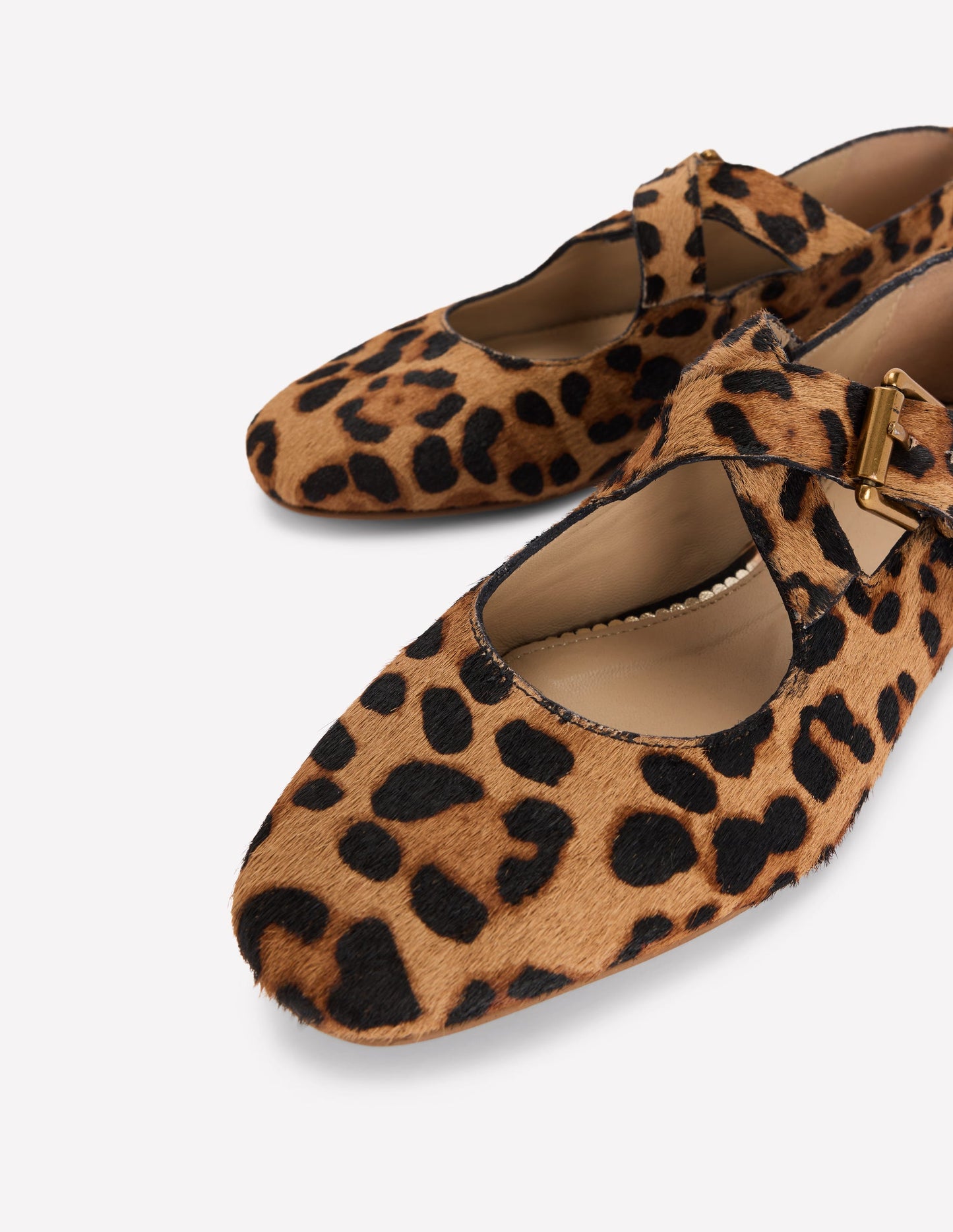 Cross Strap Mary Jane-Classic Leopard