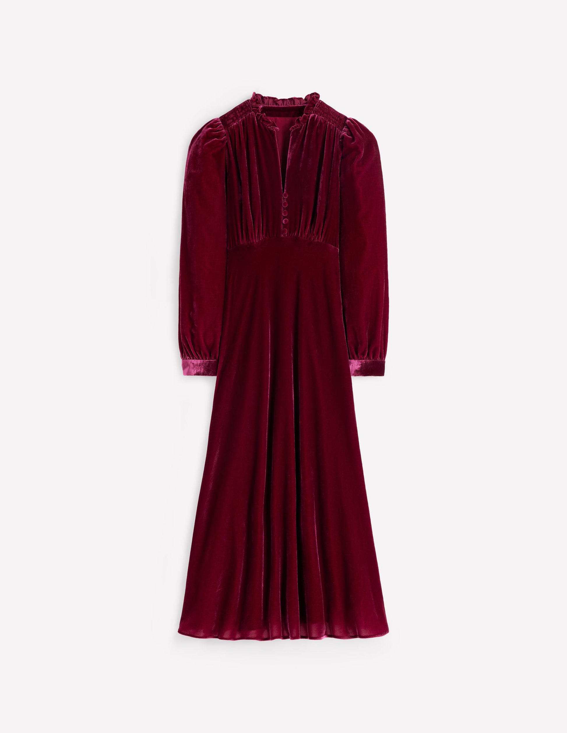 Cassie Velvet Tea Dress-Rumba Red-6