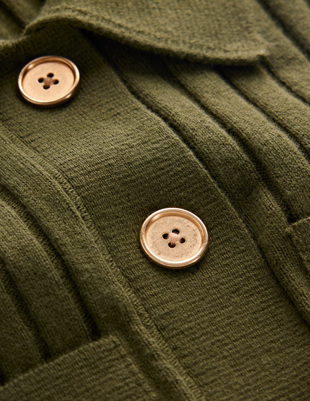 Brönte Knitted Rib Shirt Dress-Woodland Green-7