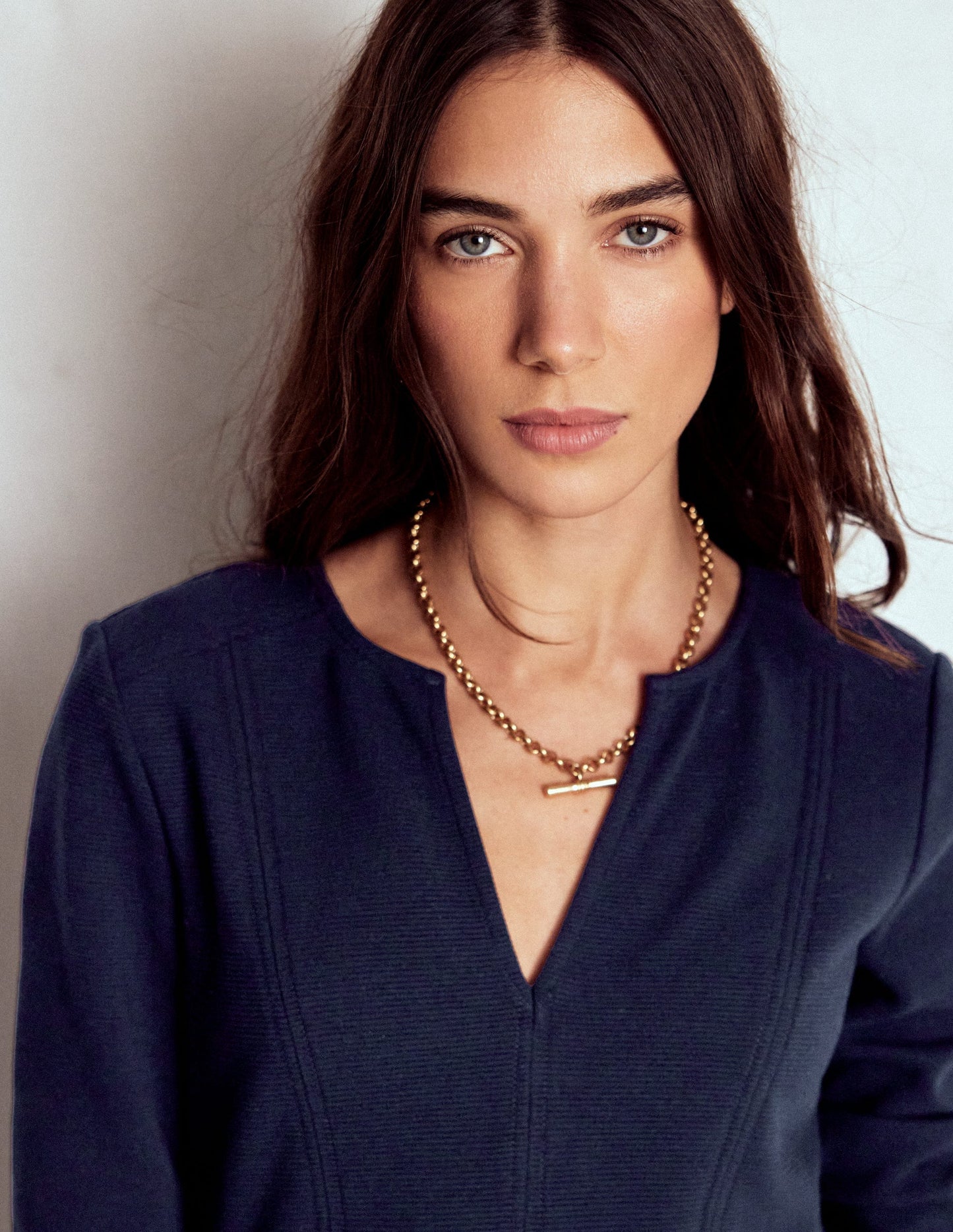 Colette Ottoman Shift Dress-Navy