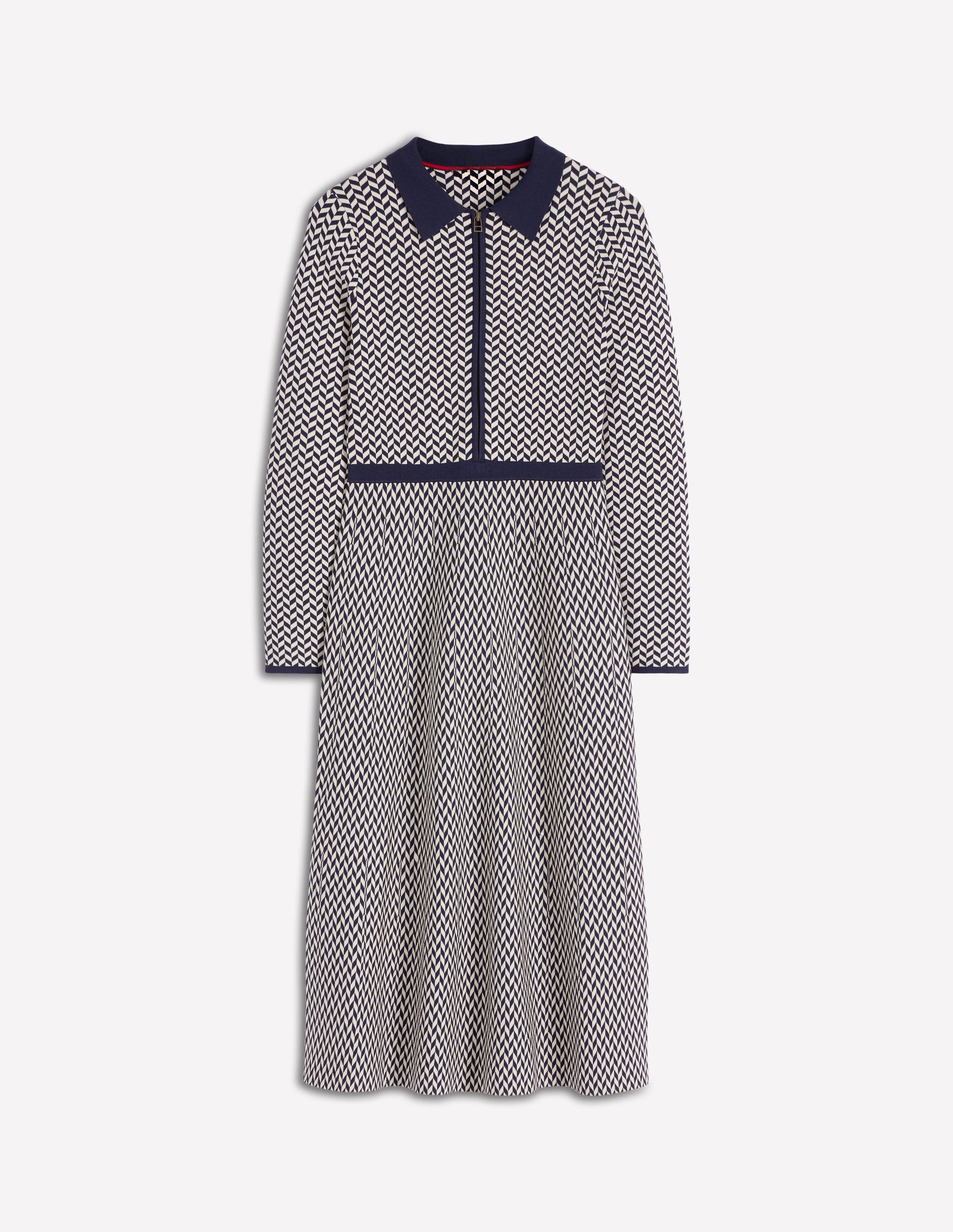 Fiona Chevron Knitted Dress-Chevron-6