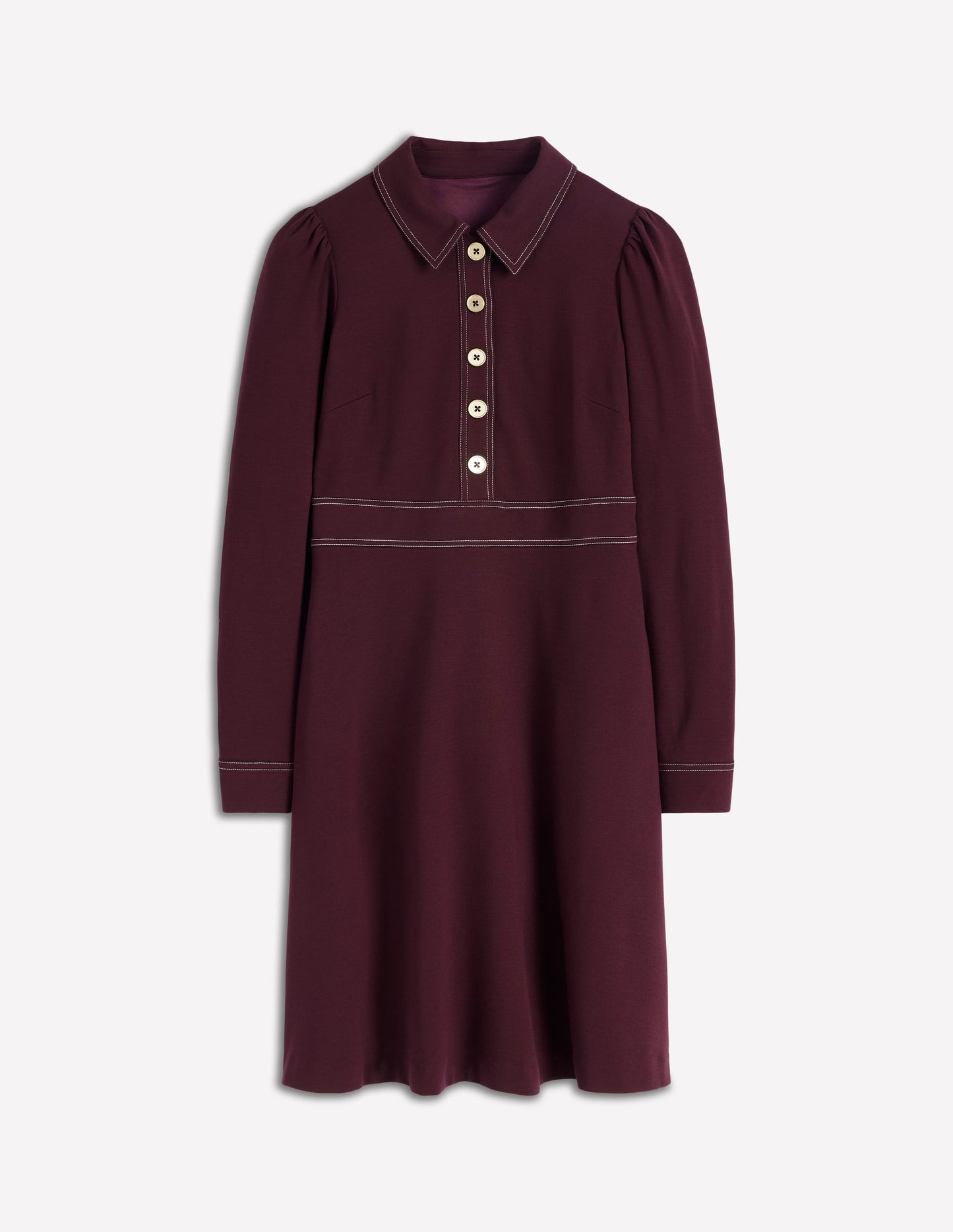 Nicolette Long Sleeve Dress-Dark Cherry