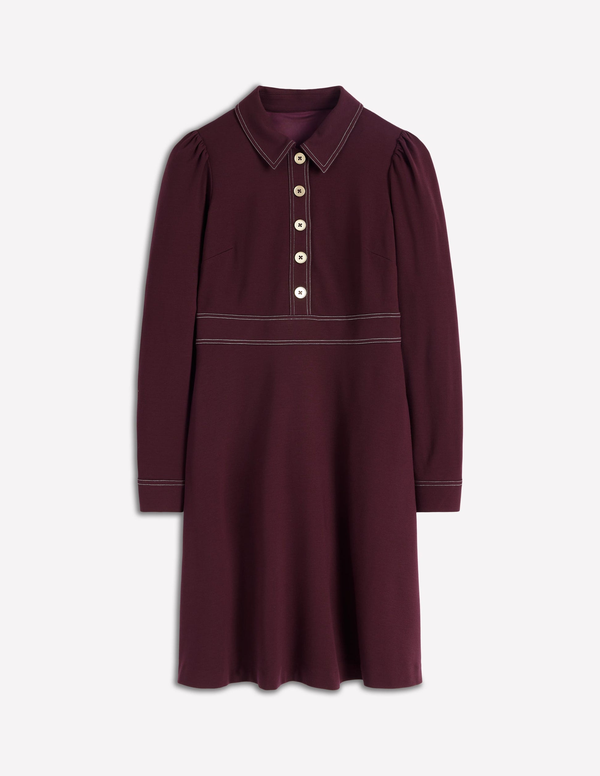 Nicolette Long Sleeve Dress-Dark Cherry-6