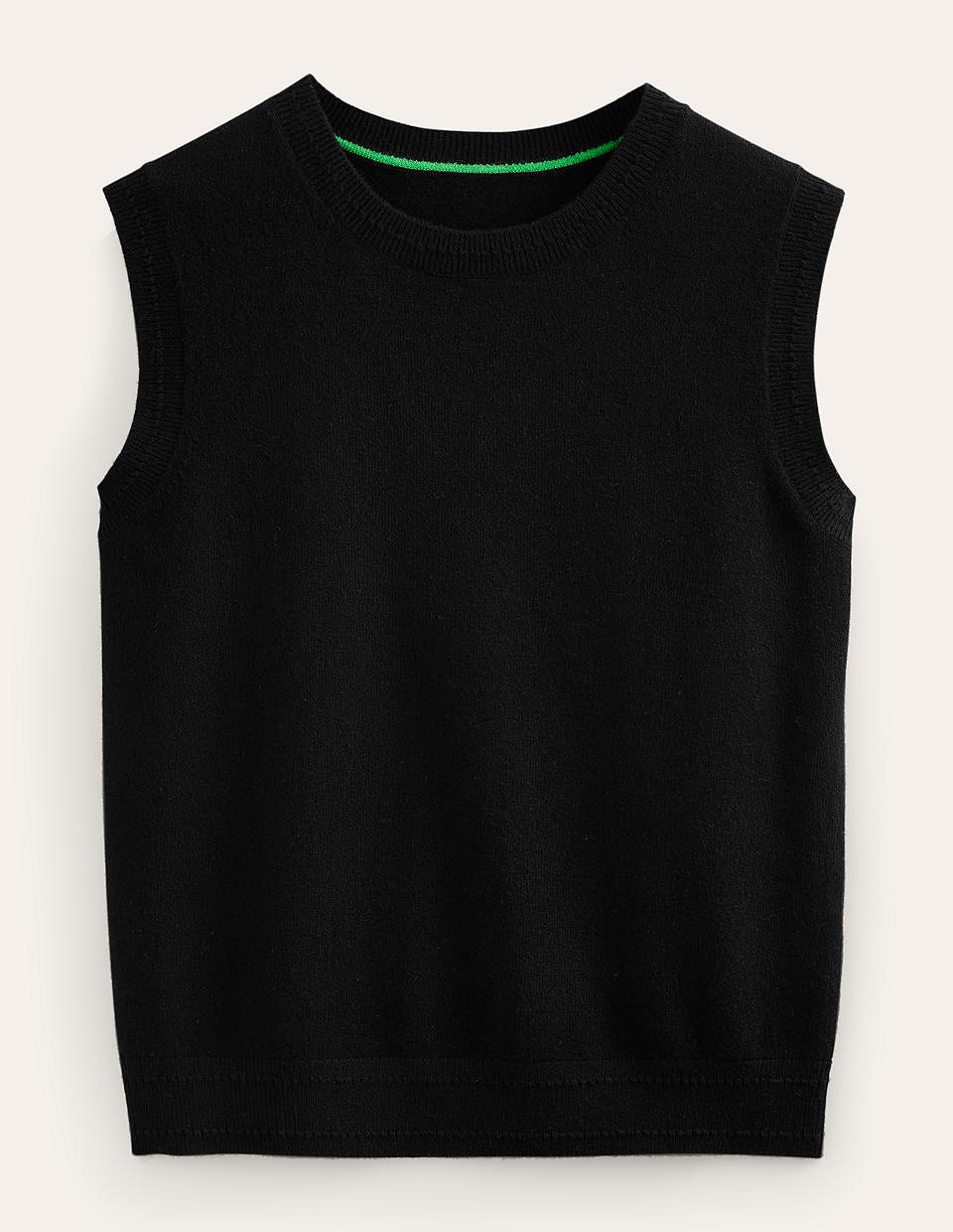 Eva Cashmere Tank-Black