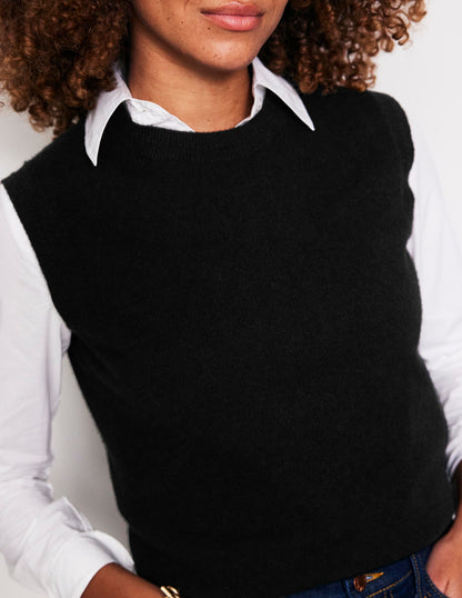 Eva Cashmere Tank-Black-2