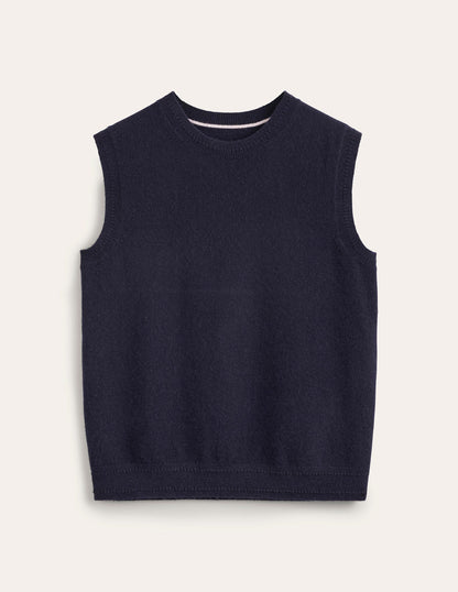Eva Cashmere Tank-Navy-5