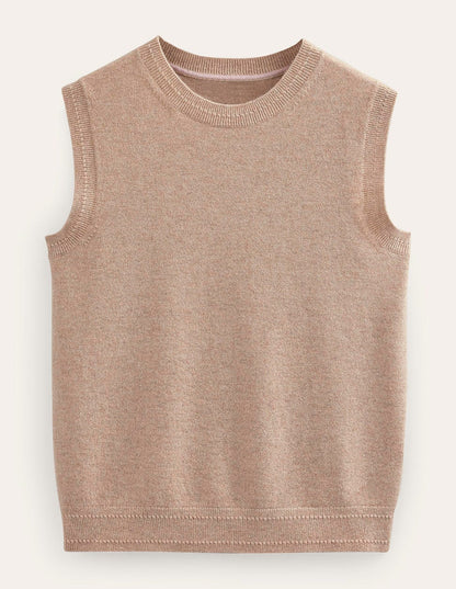 Eva Cashmere Tank-Chinchilla Melange-6