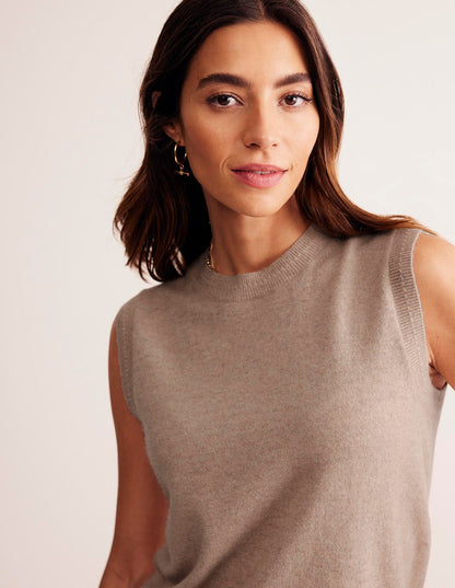 Eva Cashmere Tank-Chinchilla Melange-2