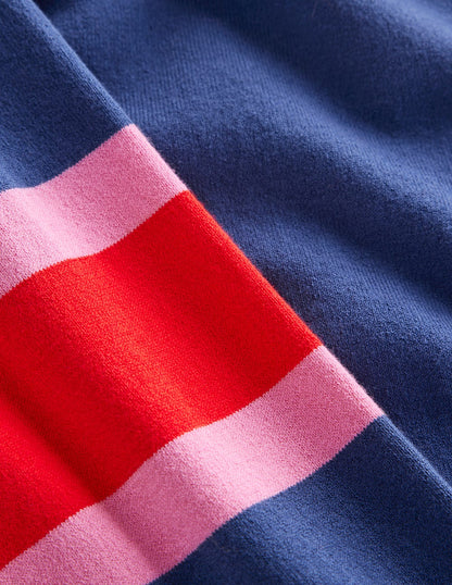 Lara Relaxed Cotton Cardigan-Denim Blue-6