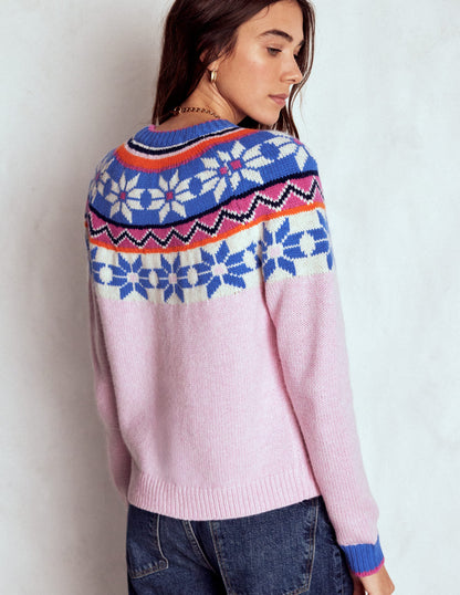Eleanor Fair Isle Jumper-Meadowsweet Pink-3