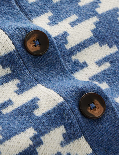 Abi Jacquard Cardigan-Denim Blue Aztec-8