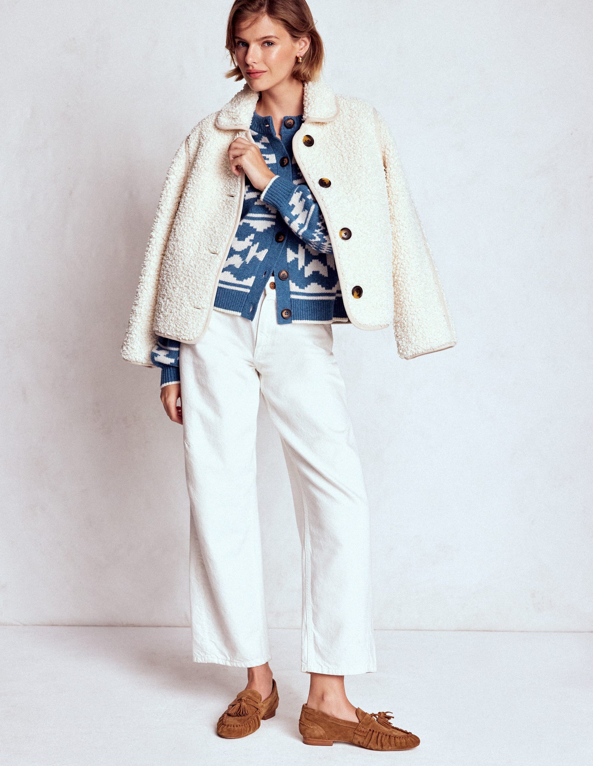 Abi Jacquard Cardigan-Denim Blue Aztec-5