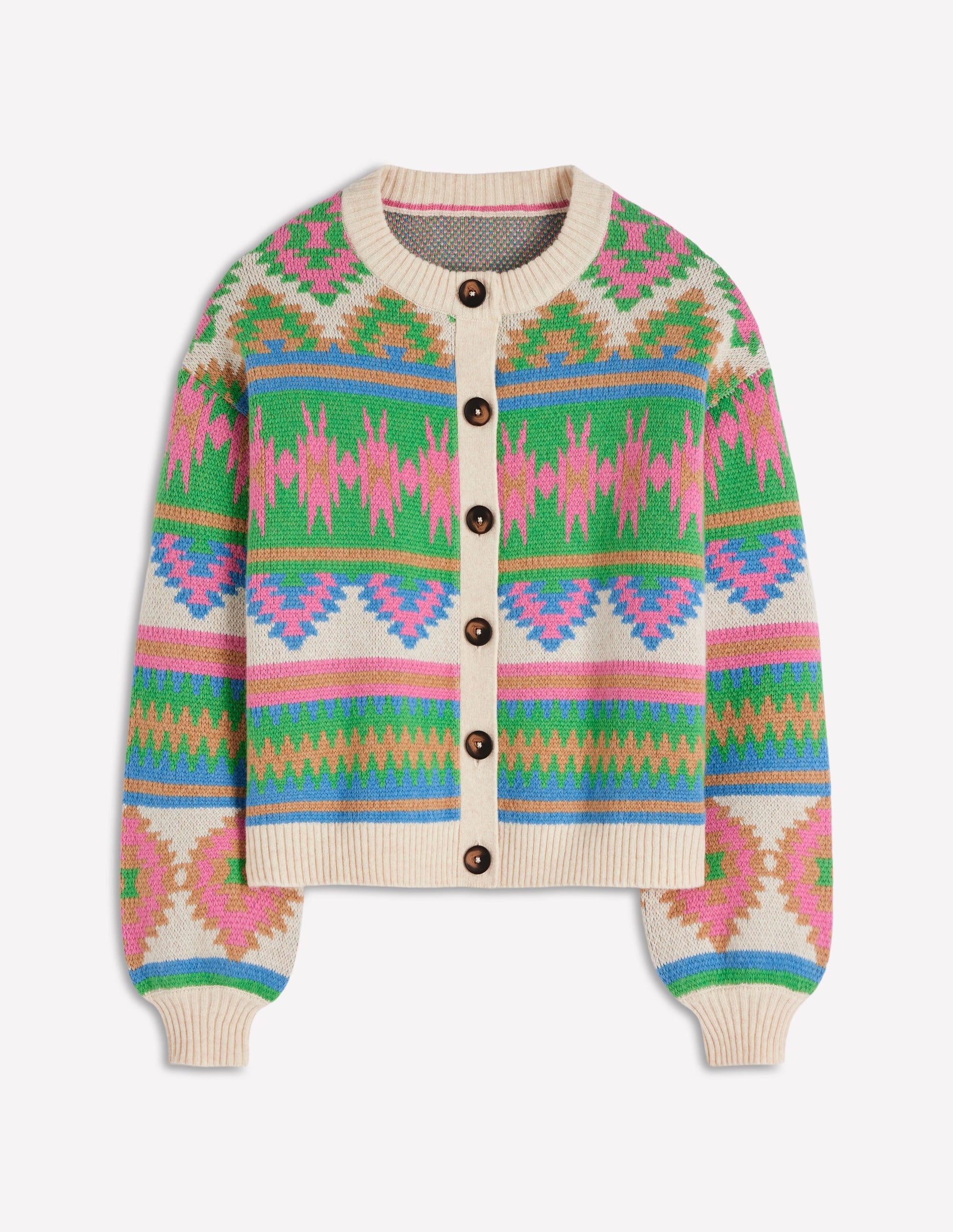 Abi Jacquard Cardigan-Multi Aztec-9