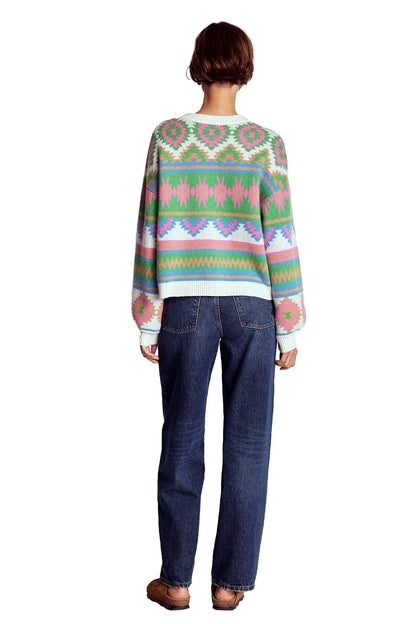 Abi Jacquard Cardigan-Multi Aztec-8