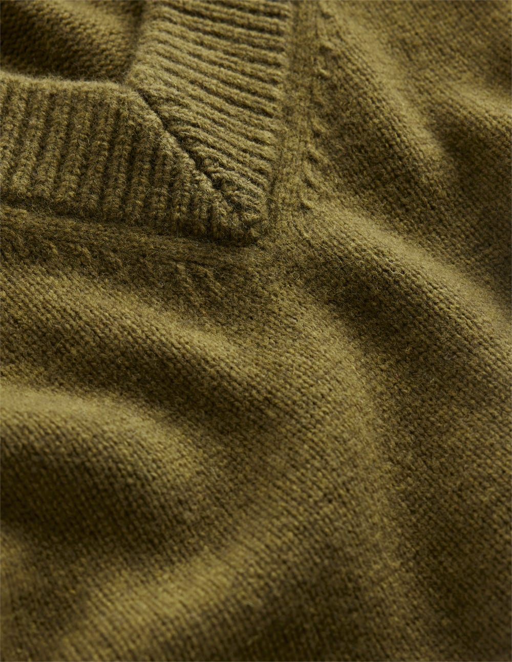 Marion Merino V-neck Jumper-Promenade Green Melange