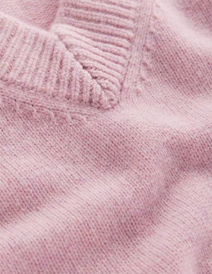 Marion Merino V-neck Jumper-Blush Pink-7