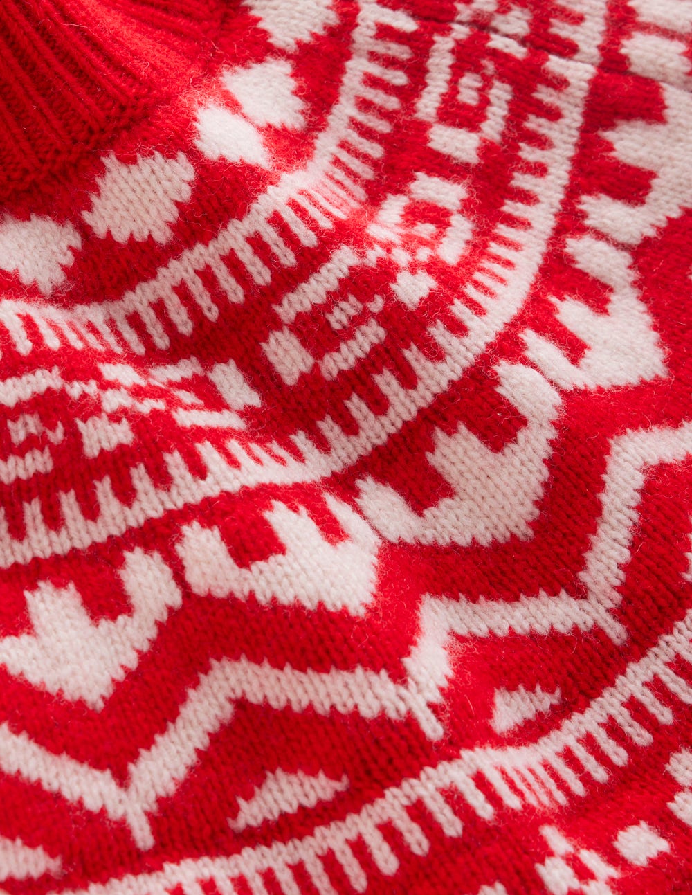 Marion Merino High Neck Jumper-Poppy Red Fair Isle-7
